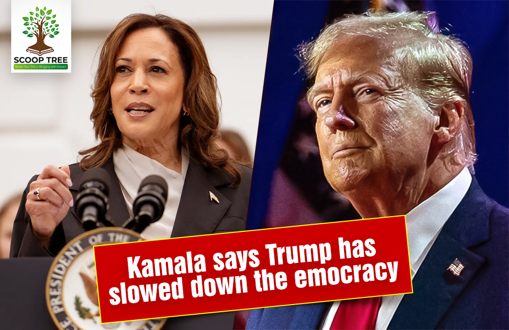 Kamala says Trump has slowed down the democracy